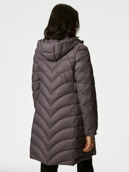 Marks & Spencer Šedý dámský prošívaný péřový kabát Stormwear™ Marks & Spencer