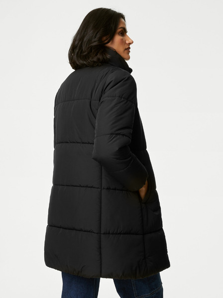 Marks & Spencer Černý dámský prošívaný kabát s technologií Thermowarmth Marks & Spencer
