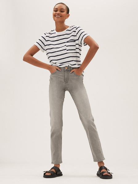 Marks & Spencer Šedé dámské straight fit džíny Marks & Spencer