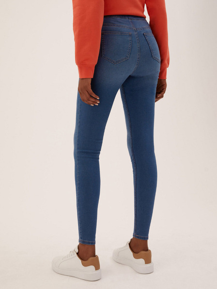 Marks & Spencer Modré dámské jeggings s vysokým pasem Marks & Spencer