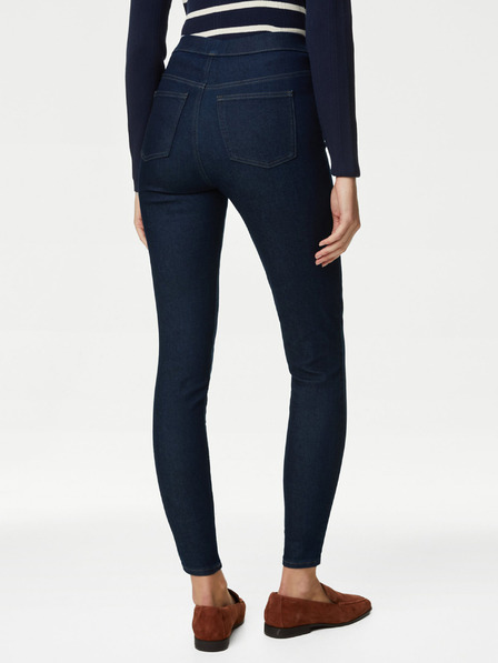 Marks & Spencer Tmavě modré dámské jeggings s vysokým pasem Marks & Spencer
