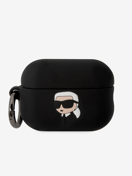 Karl Lagerfeld 3D Logo NFT Karl Head Silikonové Pouzdro pro Airpods Pro 2 Black Karl Lagerfeld