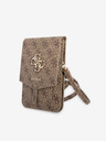Guess Guess PU 4G Metal Logo Taška na Telefon Brown