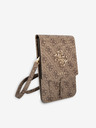 Guess Guess PU 4G Metal Logo Taška na Telefon Brown