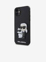 Karl Lagerfeld PU Saffiano Karl and Choupette NFT Zadní Kryt pro iPhone 11 Black Karl Lagerfeld