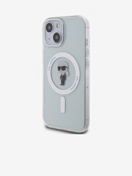 Karl Lagerfeld IML Ikonik MagSafe Zadní Kryt pro iPhone 15 Transparent Karl Lagerfeld