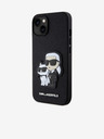 Karl Lagerfeld Karl Lagerfeld PU Saffiano Karl and Choupette NFT Zadní Kryt pro iPhone 13 Black