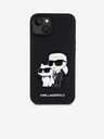 Karl Lagerfeld Karl Lagerfeld PU Saffiano Karl and Choupette NFT Zadní Kryt pro iPhone 13 Black