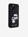 Karl Lagerfeld Karl Lagerfeld PU Saffiano Karl and Choupette NFT Zadní Kryt pro iPhone 13 Black