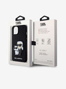 Karl Lagerfeld Karl Lagerfeld PU Saffiano Karl and Choupette NFT Zadní Kryt pro iPhone 13 Black