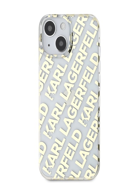 Karl Lagerfeld Karl Lagerfeld IML Electroplated Repeated Logo Zadní Kryt pro iPhone 15 Gold