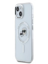 Karl Lagerfeld Karl Lagerfeld IML K&CH Heads Metal Frame MagSafe Zadní Kryt pro iPhone 15 Transparent