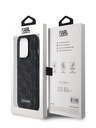 Karl Lagerfeld PU Leather Monogram Metal Logo Magsafe Zadní Kryt pro iPhone 14 Pro Max Black Karl Lagerfeld