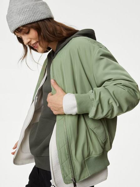 Marks & Spencer Zelený dámský bomber Marks & Spencer