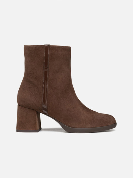 Geox Tmavě hnědá dámská kotníková obuv Geox Walk Pleasure 55