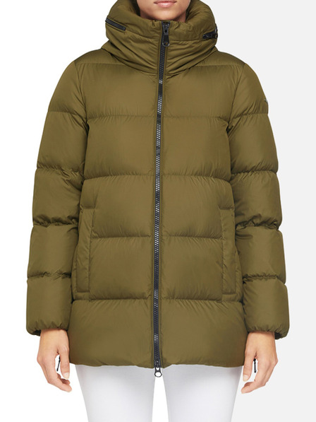 Geox Khaki dámská péřová bunda Geox Camei
