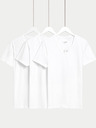 Marks & Spencer Sada tří pánských basic triček v bílé barvě s technologií Cool & Fresh™ Marks & Spencer