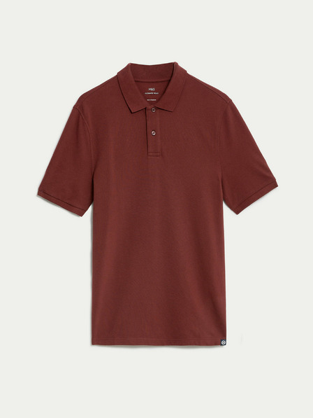 Marks & Spencer Vínové pánské basic polo tričko Marks & Spencer