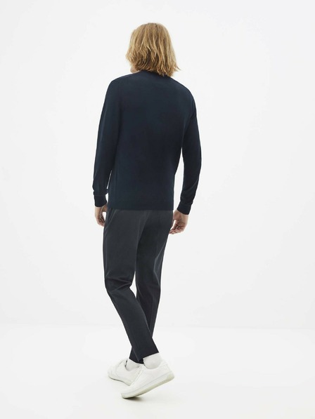 Celio Tmavě modrý vlněný basic svetr Celio Semerirond
