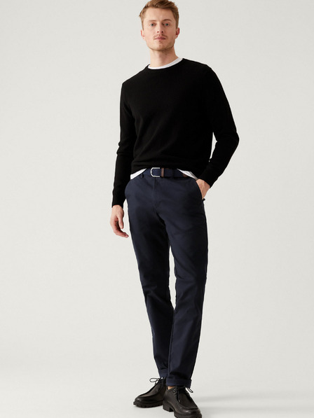 Marks & Spencer Tmavě modré pánské chino kalhoty Marks & Spencer