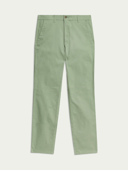 Marks & Spencer Strečové chino kalhoty normálního střihu Marks & Spencer zelená