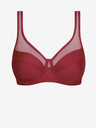 DIM Červená dámská podprsenka Dim GENEROUS CLASSIC BRA