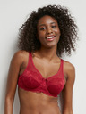 DIM Červená dámská krajkovaná podprsenka DIM GENEROUS ESSENTIEL UNDERWIRE BRA