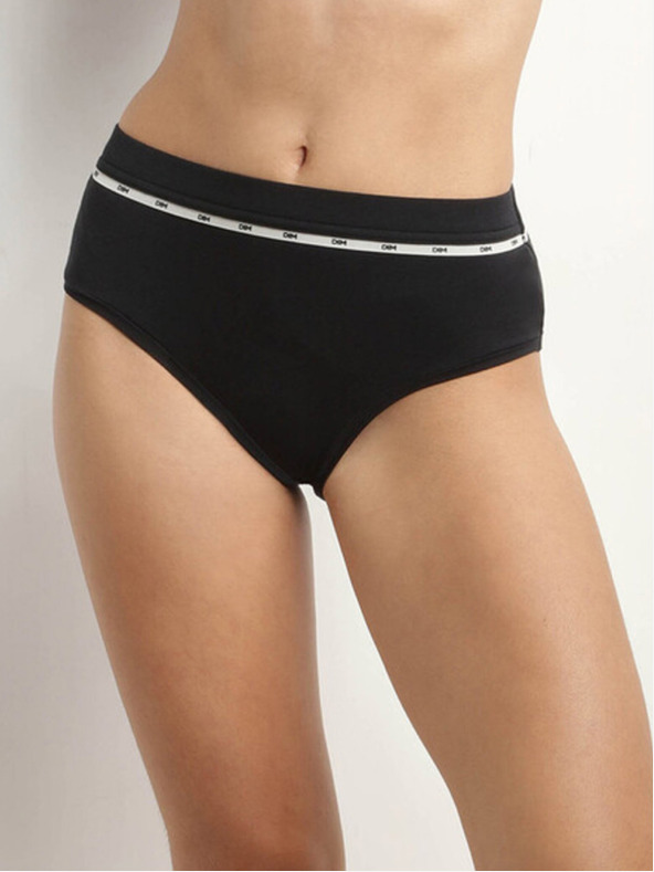 DIM Černé dámské kalhotky Dim Icons Highwaist