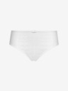 DIM Bílé dámské vzorované kalhotky Dim GENEROUS DOTTY BRIEF