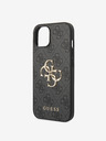 Guess Guess PU 4G Metal Logo Zadní Kryt pro iPhone 15 Grey