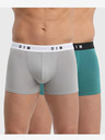 DIM Sada dvou pánských boxerek v šedé a zelené barvě Dim BOXER ORIGINAL 2x