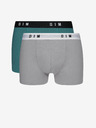 DIM Sada dvou pánských boxerek v šedé a zelené barvě Dim BOXER ORIGINAL 2x