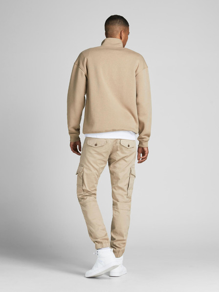 Jack & Jones Béžové pánské kalhoty s kapsami Jack & Jones Paul