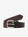 Jack & Jones Tmavě hnědý pánský vzorovaný pásek Jack & Jones Charry