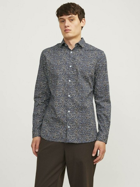 Jack & Jones Tmavě modrá pánská vzorovaná košile Jack & Jones Blackpool