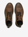 Jack & Jones Tmavě hnědé pánské kožené kotníkové boty Jack & Jones Wenzo