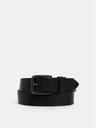 Jack & Jones Černý kožený pásek Jack & Jones Victor