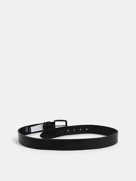 Jack & Jones Černý kožený pásek Jack & Jones Victor