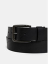 Jack & Jones Černý kožený pásek Jack & Jones Victor