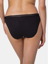Bellinda Černé dámské kalhotky s krajkovým detailem Bellinda FANCY COTTON MINISLIP
