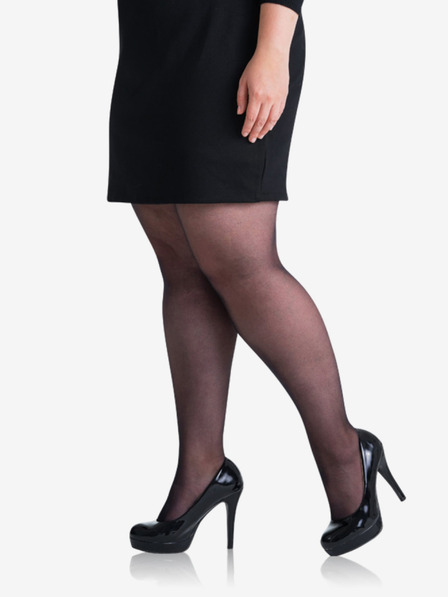 Bellinda Černé punčochové kalhoty Bellinda PLUS SIZE 20 DEN