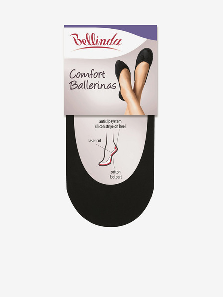 Bellinda Černé balerínkové ponožky Bellinda COMFORT BALLERINAS