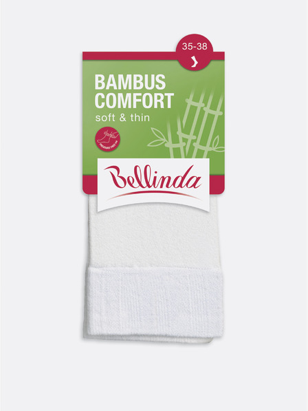 Bellinda Bílé dámské ponožky Bellinda BAMBUS COMFORT SOCKS