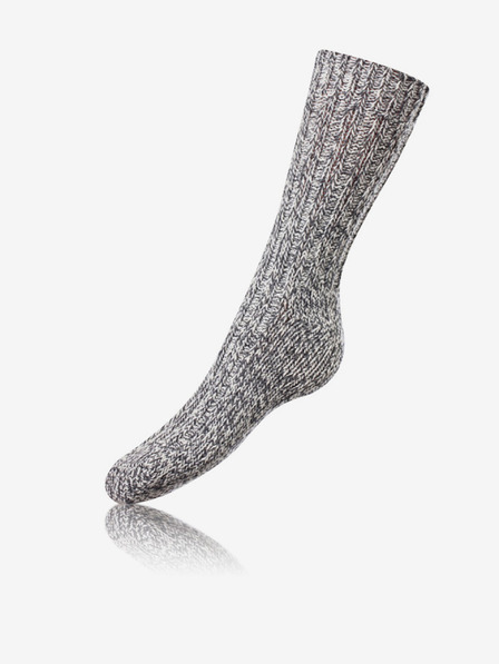 Bellinda Šedé unisex zimní ponožky Bellinda NORWEGIAN STYLE SOCKS