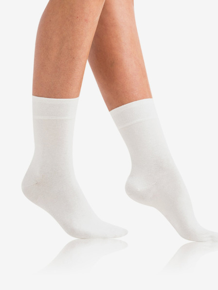 Bellinda Bílé dámské ponožky Bellinda COTTON MAXX LADIES SOCKS