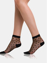 Bellinda Černé dámské puntíkované silonkové ponožky Bellinda TRENDY SOCKS