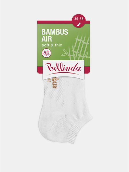 Bellinda Bílé dámské kotníkové ponožky Bellinda BAMBUS AIR LADIES IN-SHOE SOCKS
