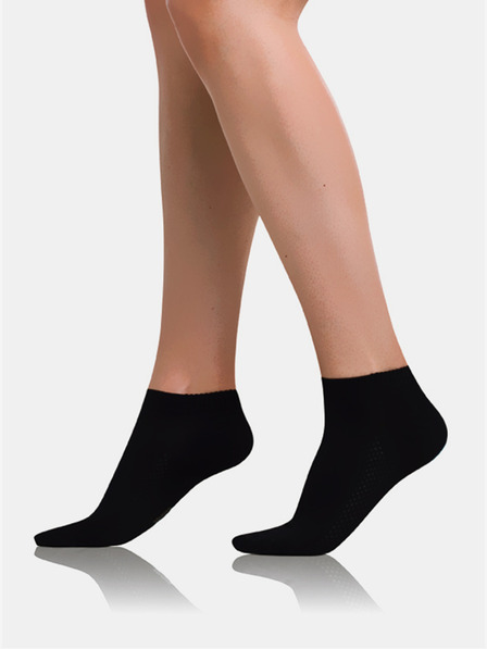 Bellinda Černé dámské kotníkové ponožky Bellinda BAMBUS AIR LADIES IN-SHOE SOCKS