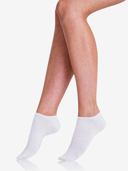 Bellinda Sada dvou dámských ponožek v bílé barvě Bellinda COTTON IN-SHOE SOCKS 2x