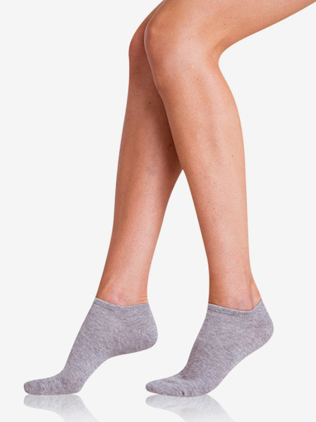 Bellinda Sada dvou párů dámských ponožek v šedé barvě Bellinda COTTON IN-SHOE SOCKS 2x